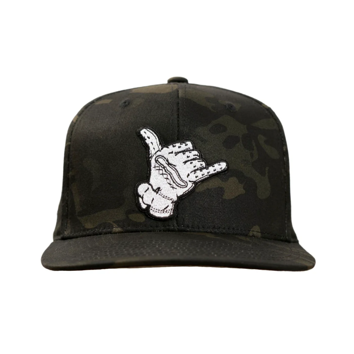 Black Multicam Snapback Hat - Image 2