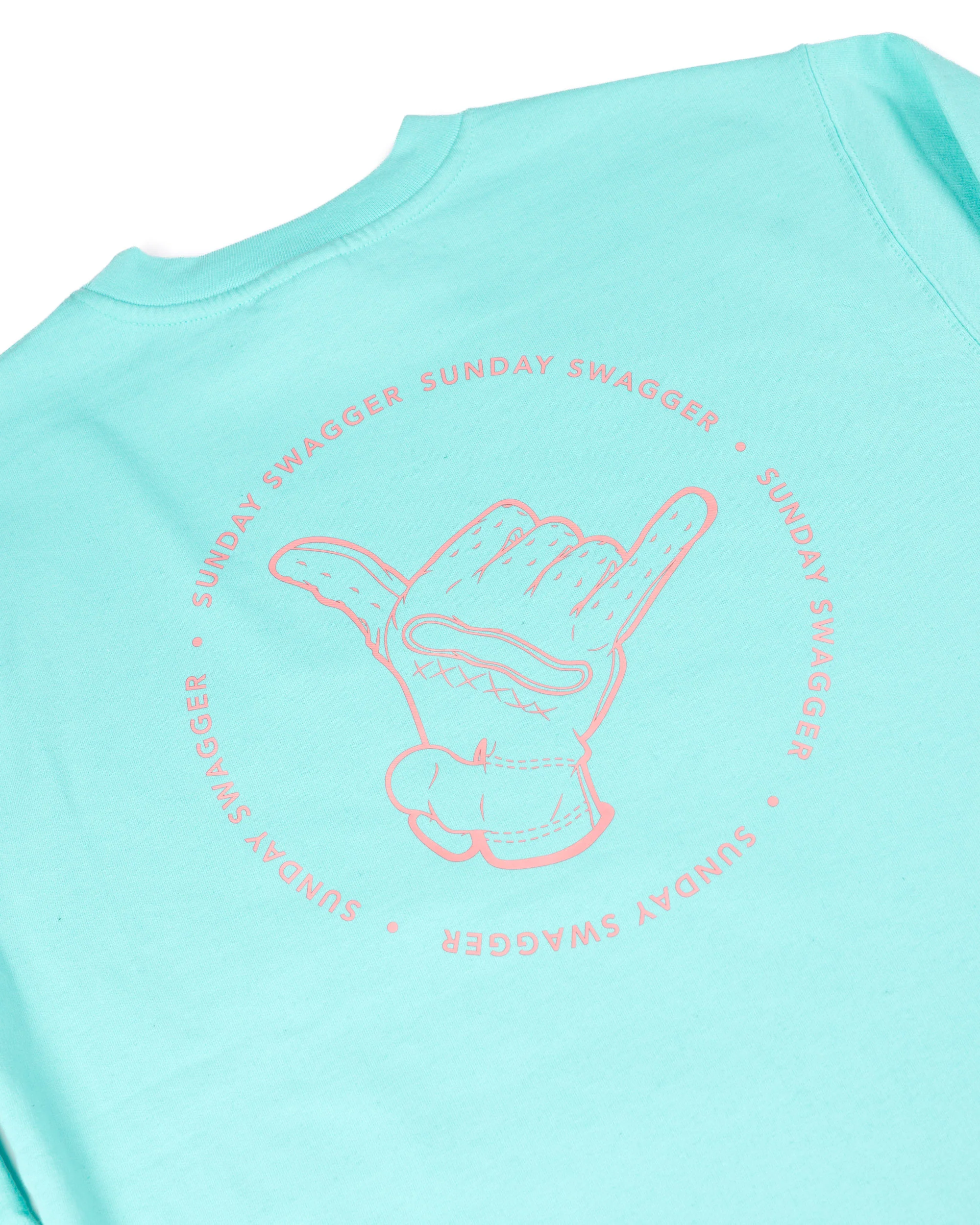Hang Loose Crewneck - Mint/Peach - Image 3