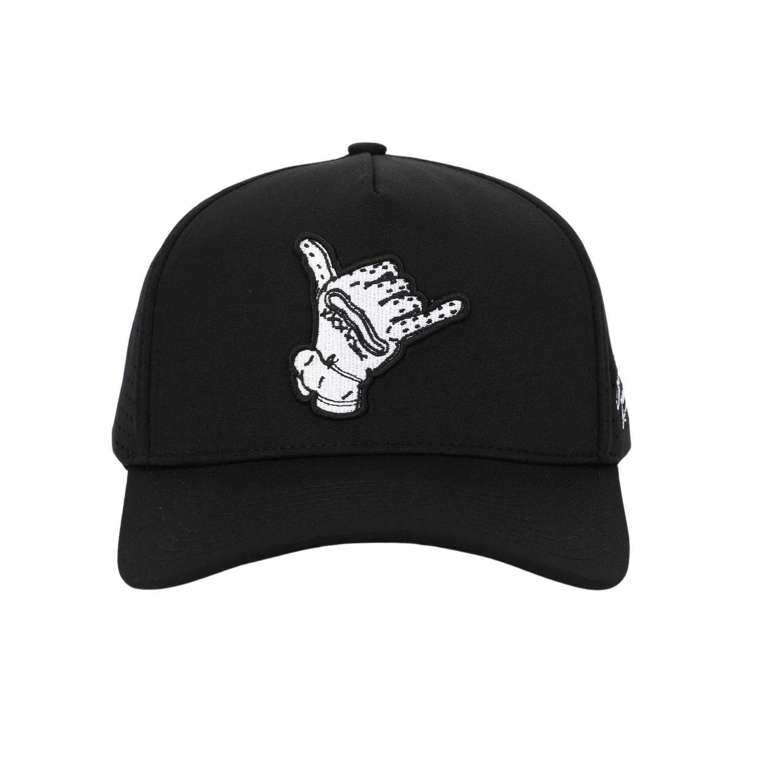 Hang Loose Snapback Hat - Black - Image 2