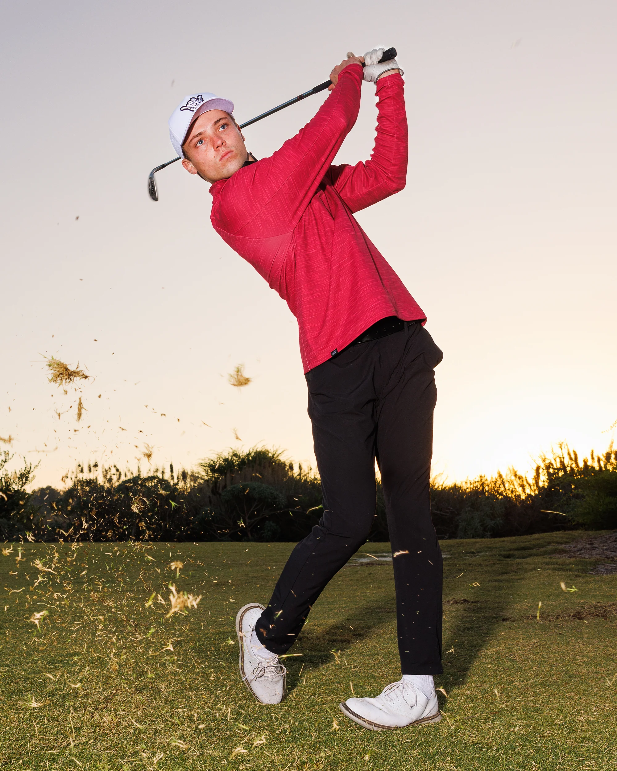 Men's Performance Q-Zip - Crimson - Image 2