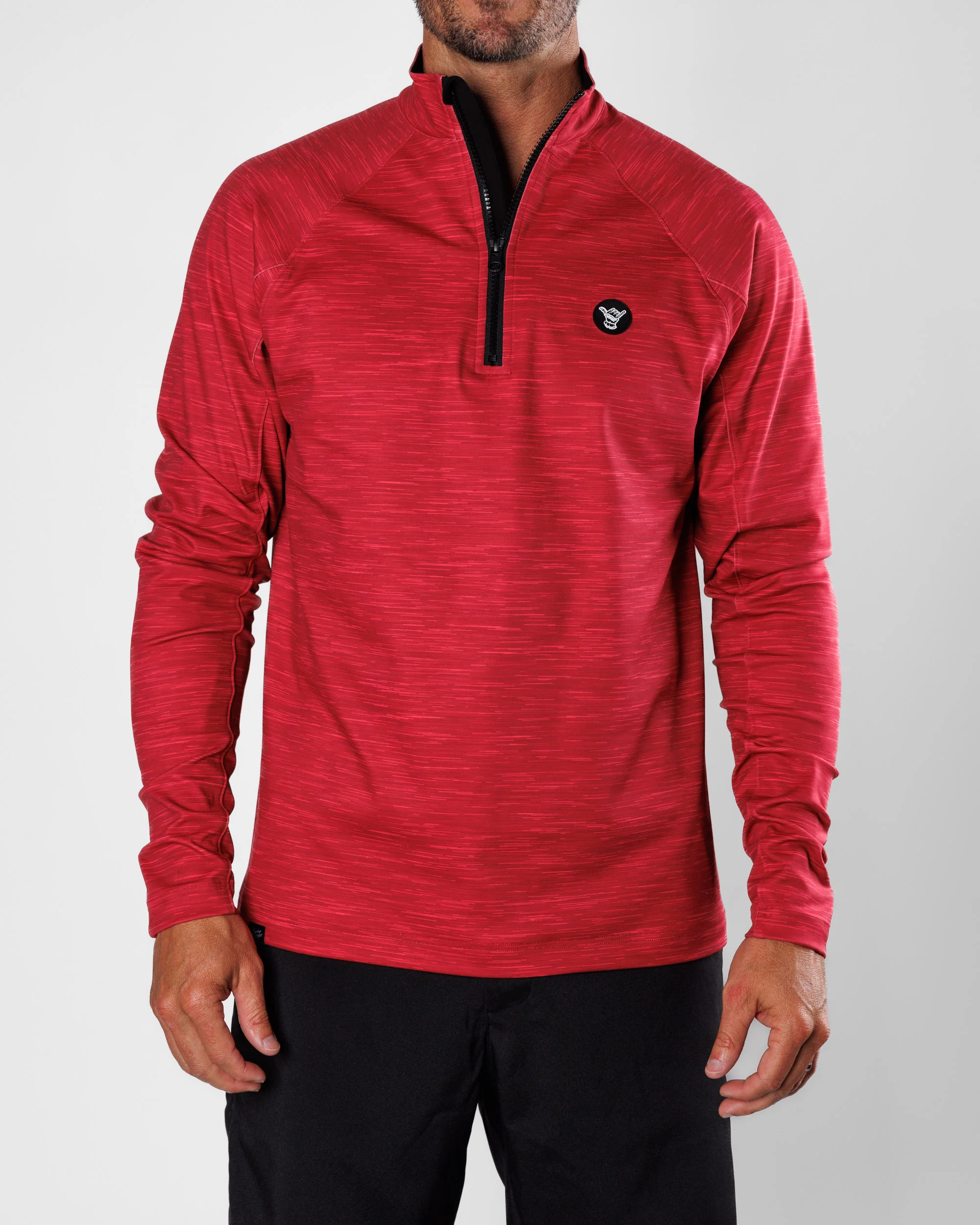 Men's Performance Q-Zip - Crimson - Image 3