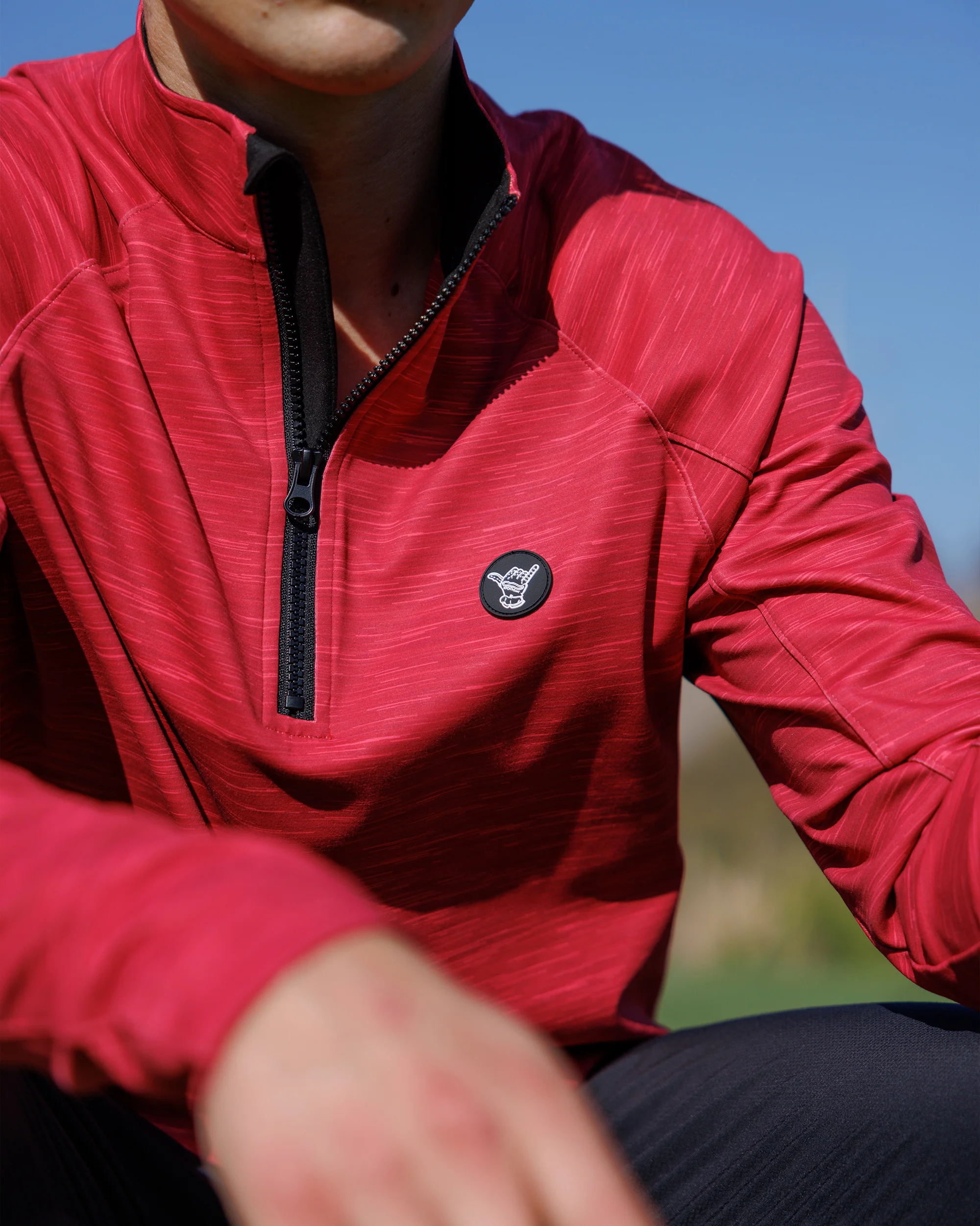 Men's Performance Q-Zip - Crimson - Image 4