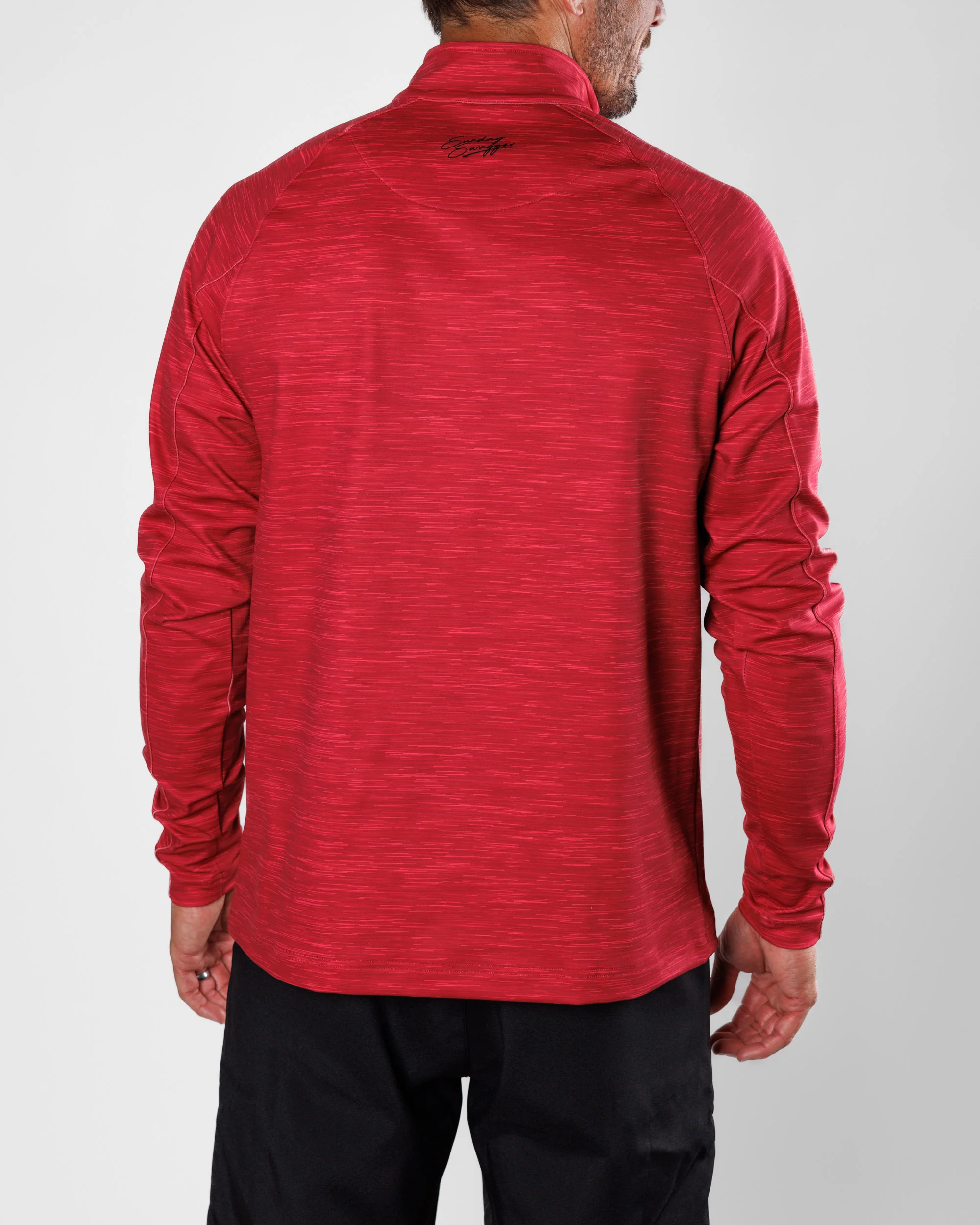 Men's Performance Q-Zip - Crimson - Image 6