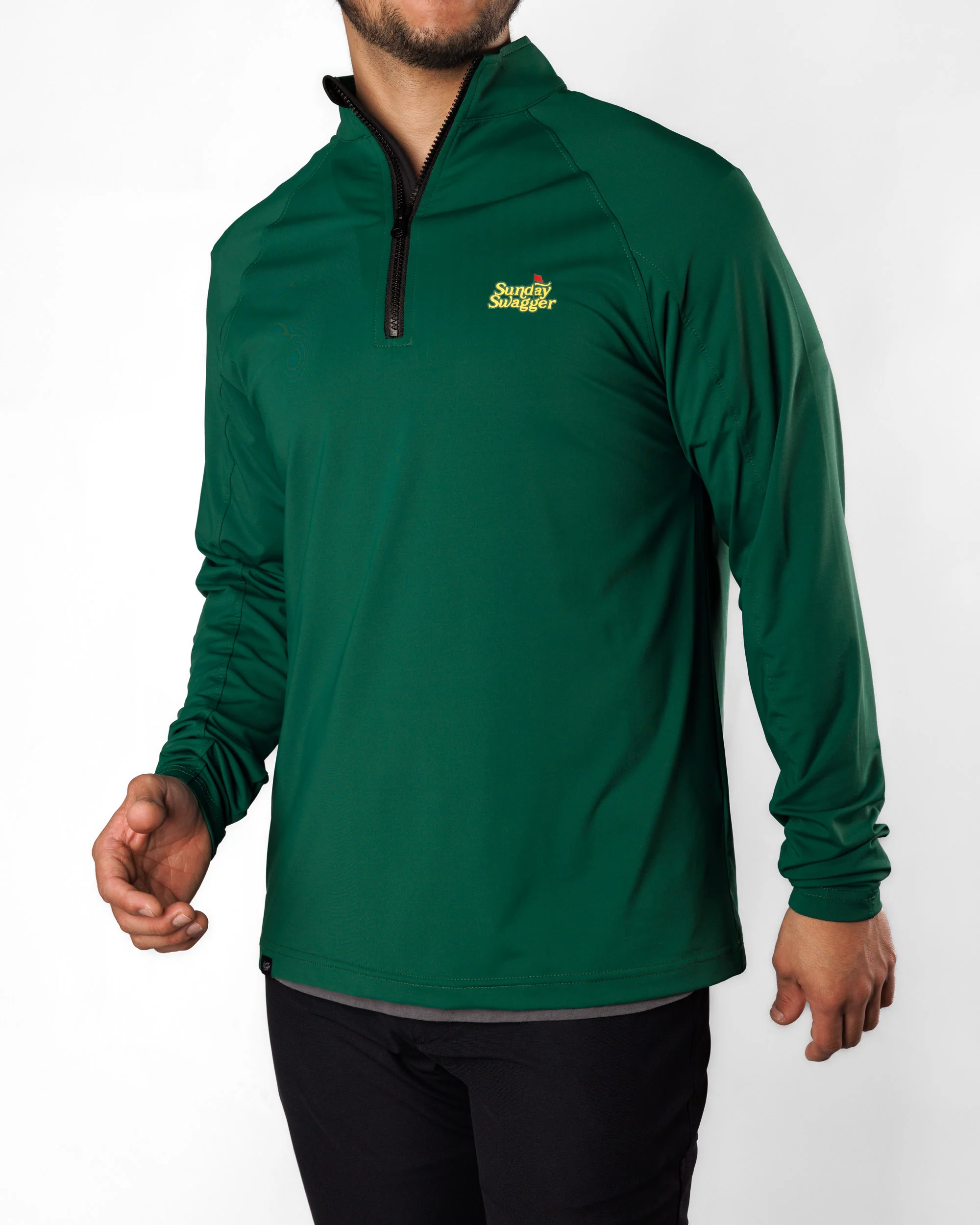 Men's Lightweight Q-Zip - Green Glory - Image 3