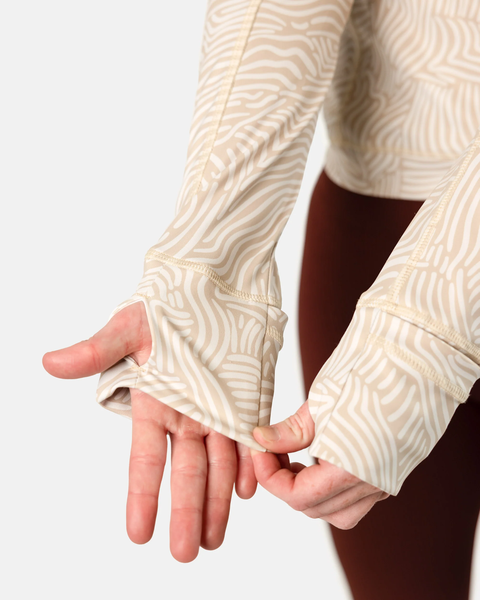 Women's Crop Q-Zip - Latte - Image 7