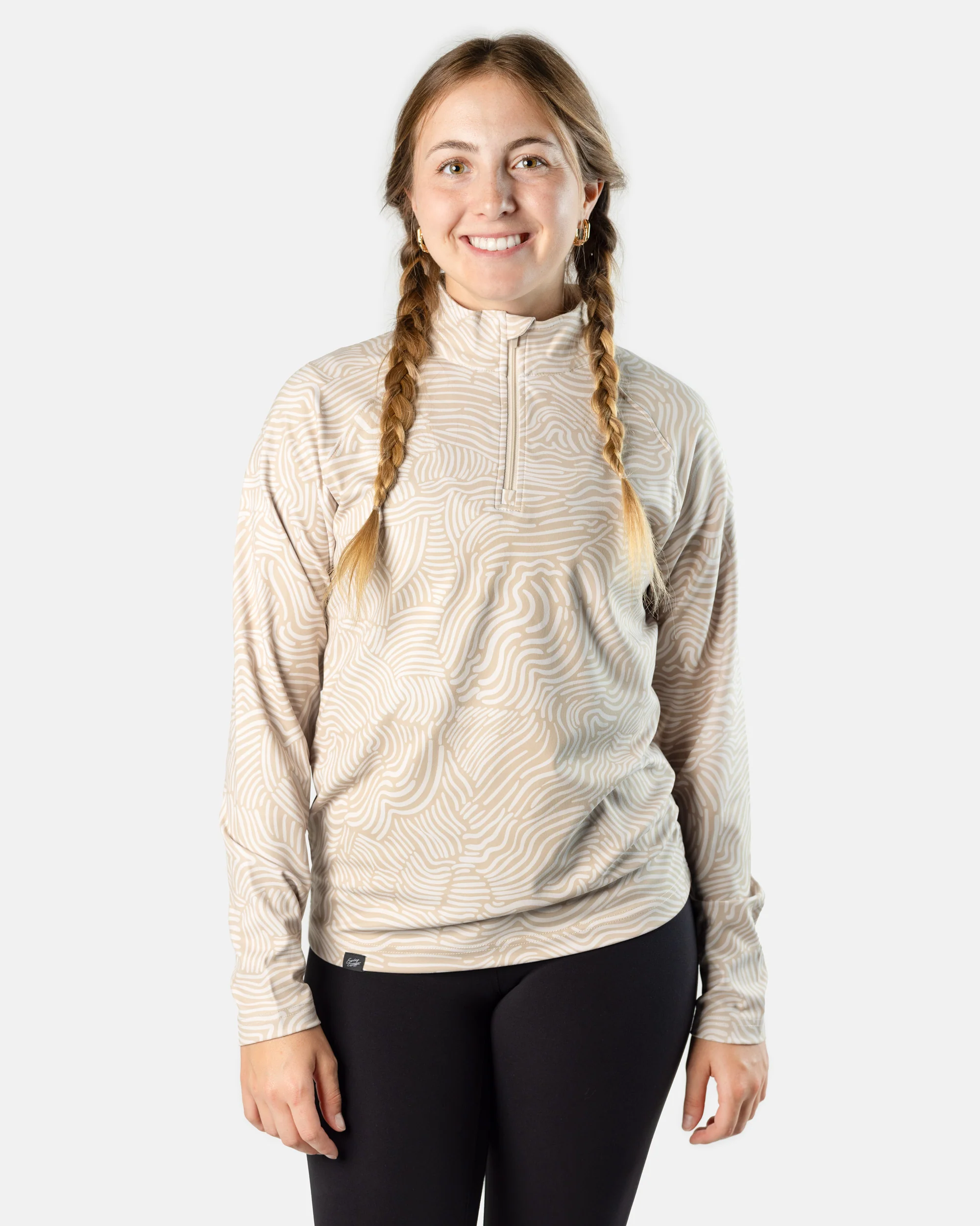 Women's Q-Zip - Latte - Image 3